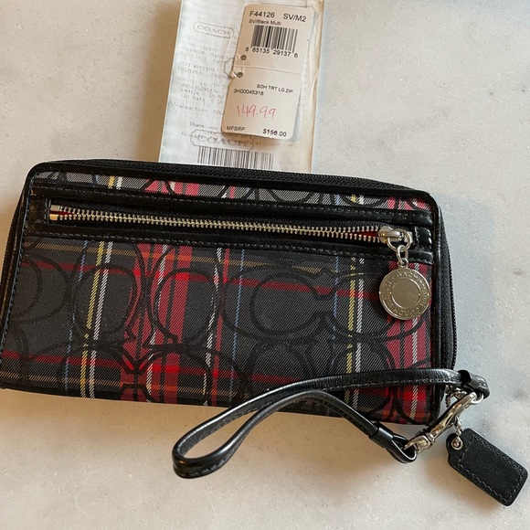 Coach Wristlet - Tartan Pattern - Picture 2 of 10
